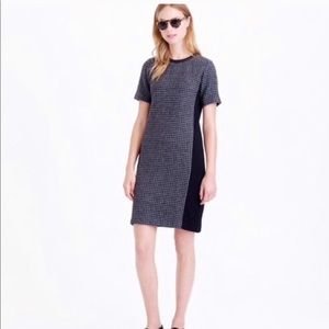 J Crew Houndstooth Wool Dress Short Sleeve Sz 00